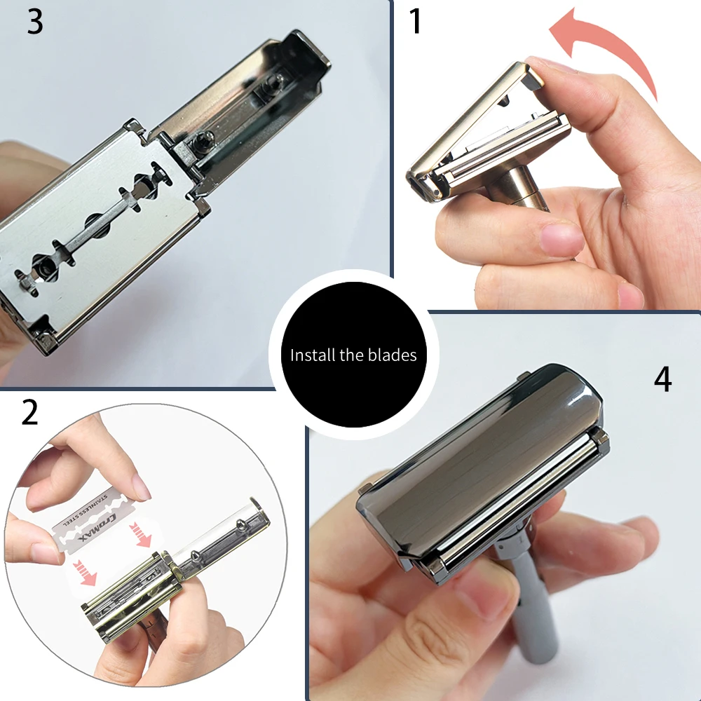 Whityle 09T-2 Glide 3.0 Pro 1-6 ماكينة حلاقة آمنة قابلة للتعديل عجلة دوارة ماكينة حلاقة ناعمة للعناية باللحية للرجال