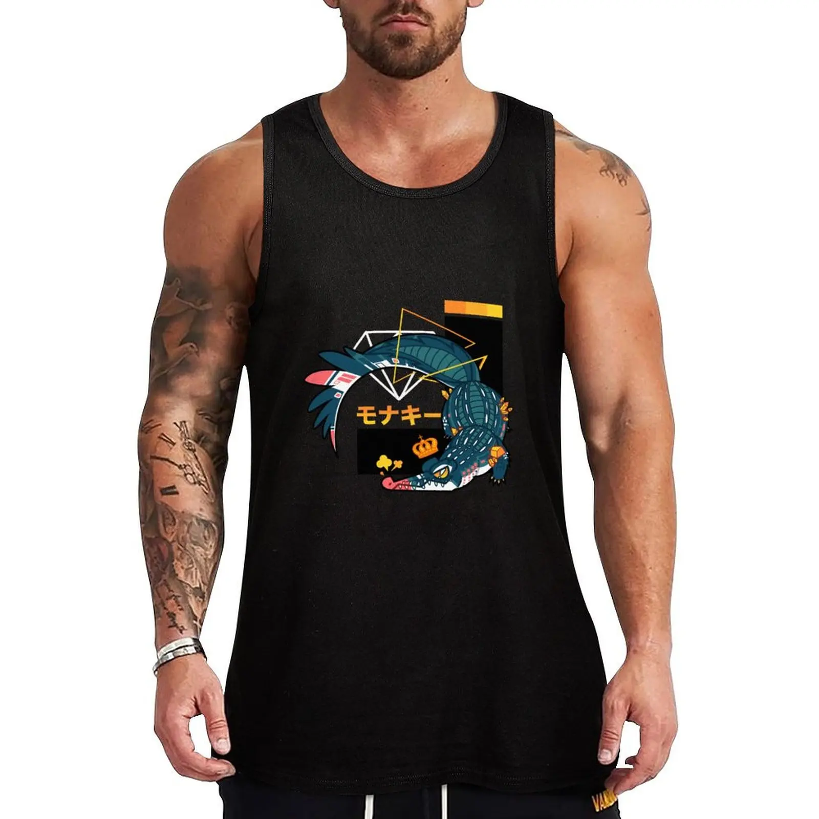 Gharial: MONARCHY Tank Top gym accessories man male top summer clothes quick-drying t-shirt