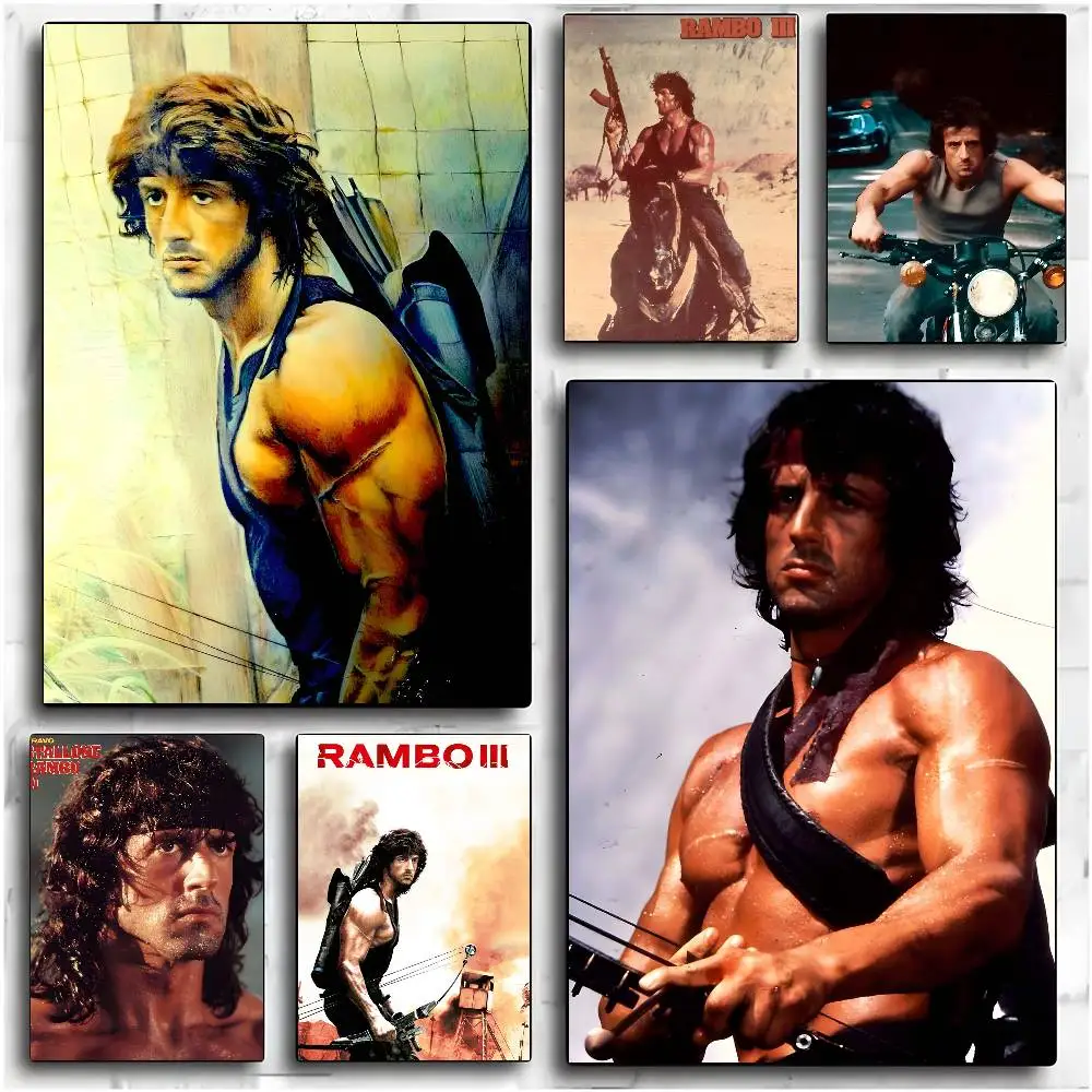 Póster artístico de Rambo F-First B-Blood con impresiones, regalo de decoración para el hogar, dormitorio y sala de estar
