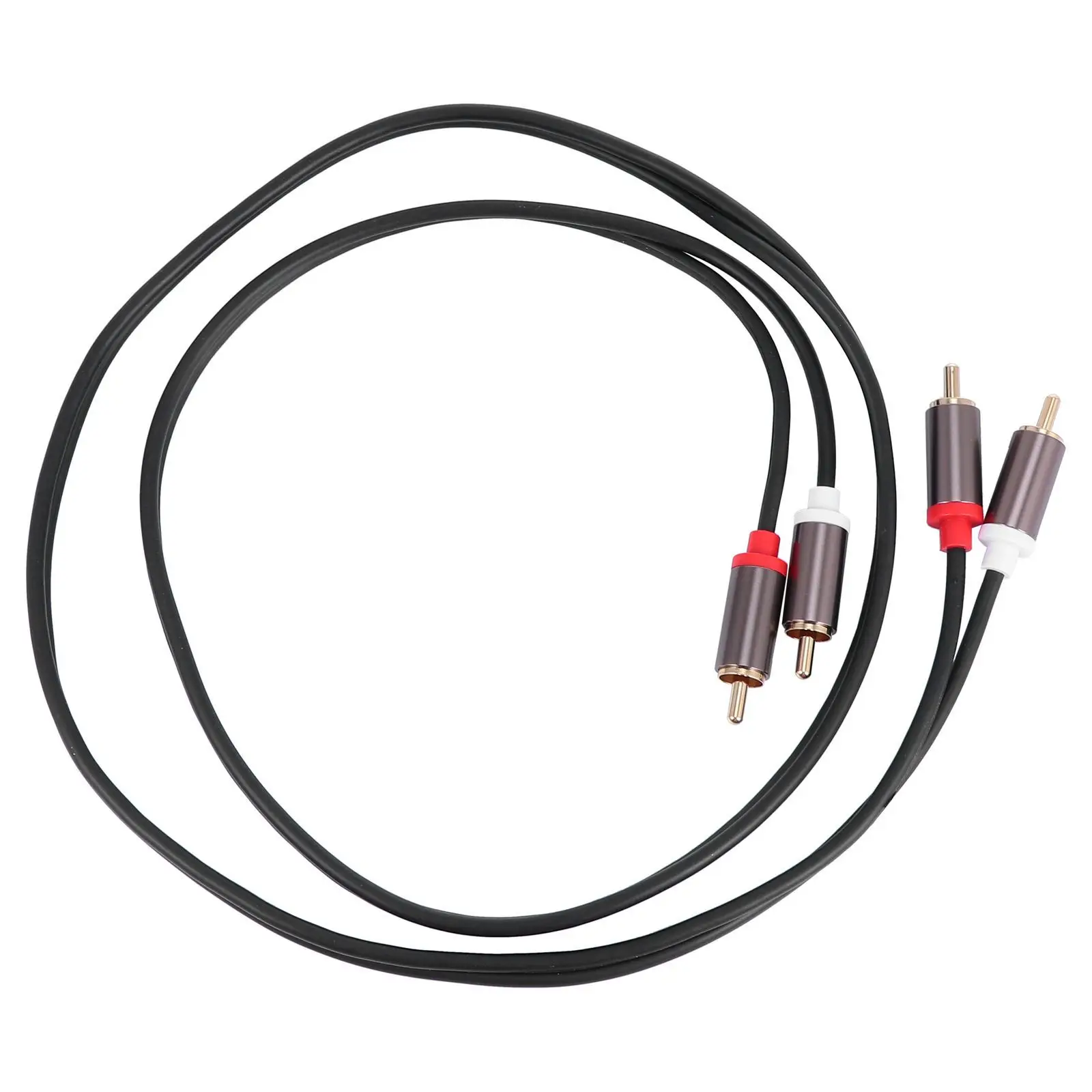 

2 Meter Male To Male Audio Cable Aluminum Alloy Shell Gold Plated Plug Copper Conductor Braided Shielding Pvc Jacket For