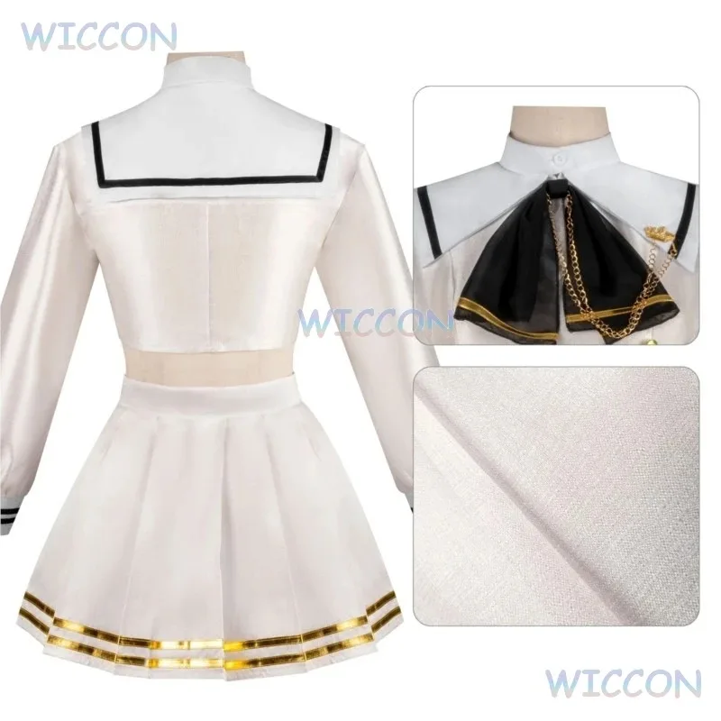Cygame azur lane janus cosplay traje sexy sexy saia de verão jogo marinheiro uniforme branco feminino halloween jk uniforme escolar