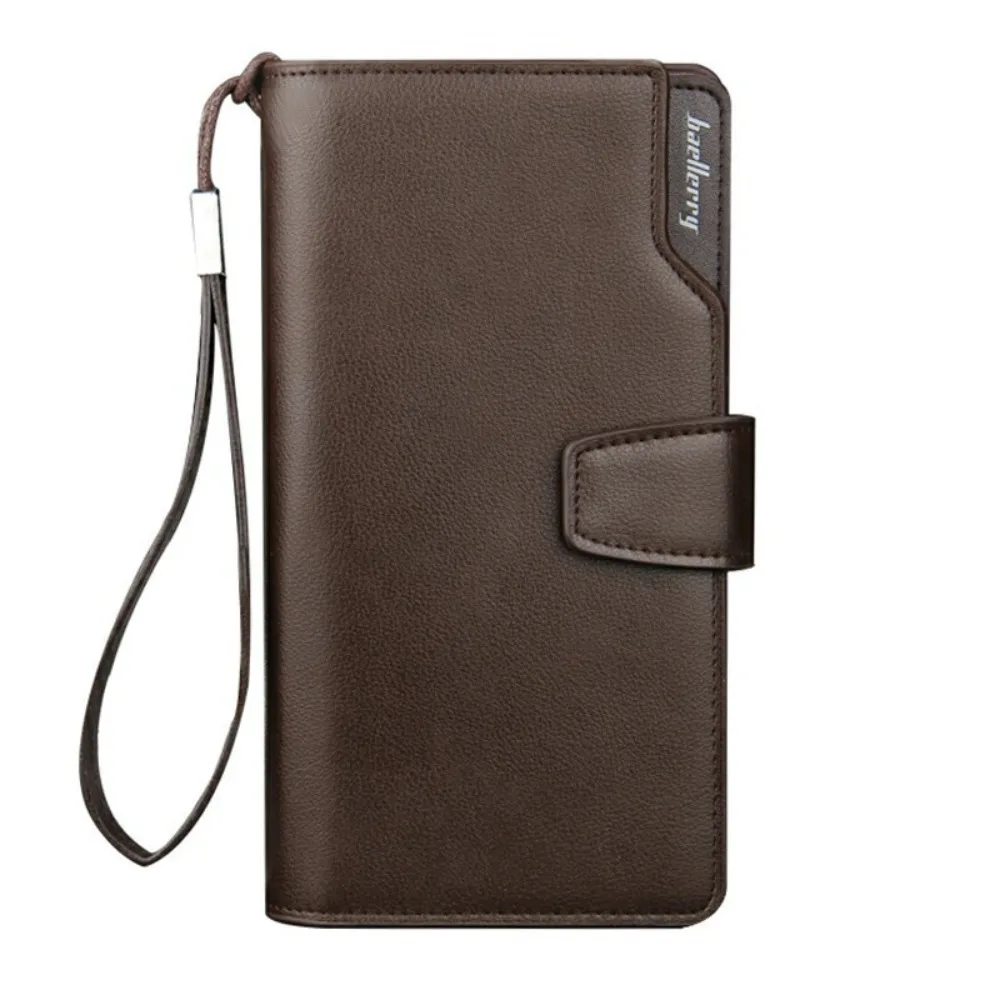 Multifunctional PU Leather Long Men Wallet Multi-layer Large Capacity Card Holder Zipper Male Purse Outdoor
