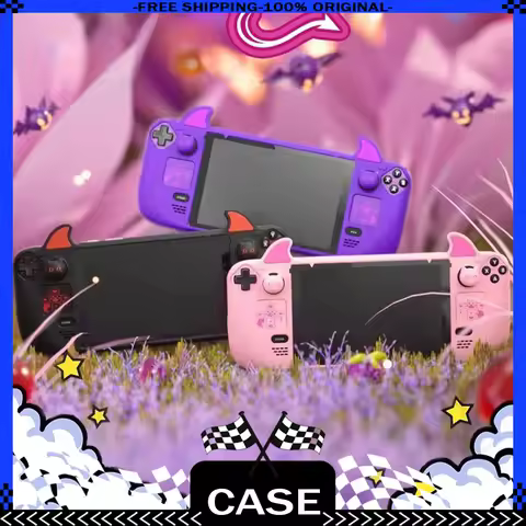 Playvital Protective Case Cute Demon Steam Deck Lcd &amp; Oled Handheld Protective Cover Custom Sweatproof Storage Bag Accessories