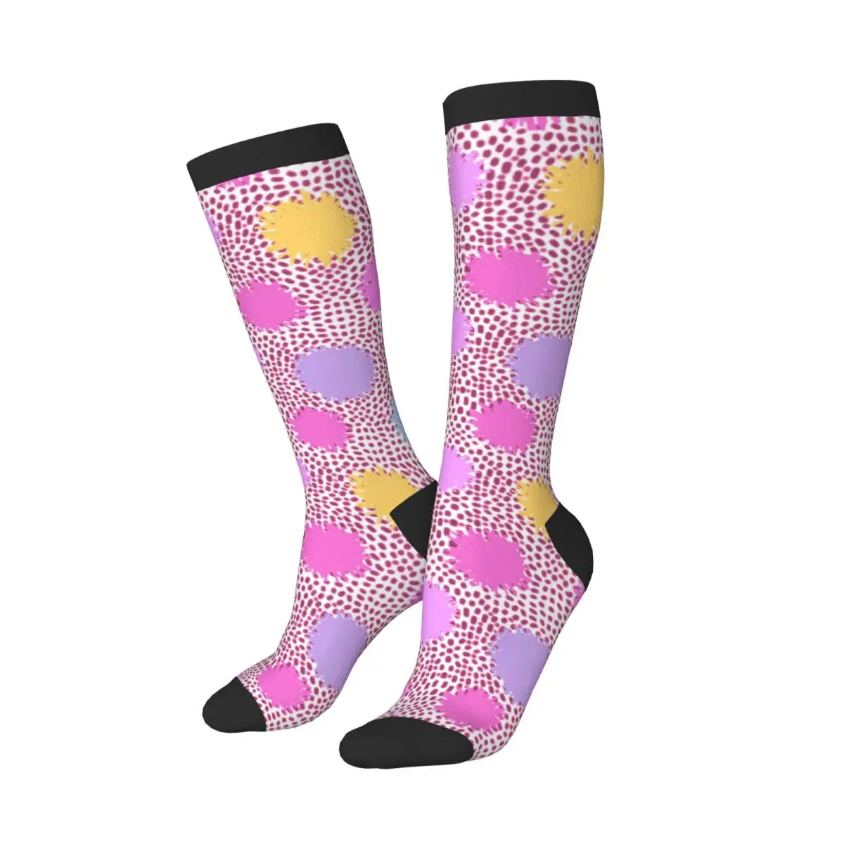 Stockings Funny Autumn Casual Warm Socks Abstract Polka Dots Soft Winter Knee High Socks