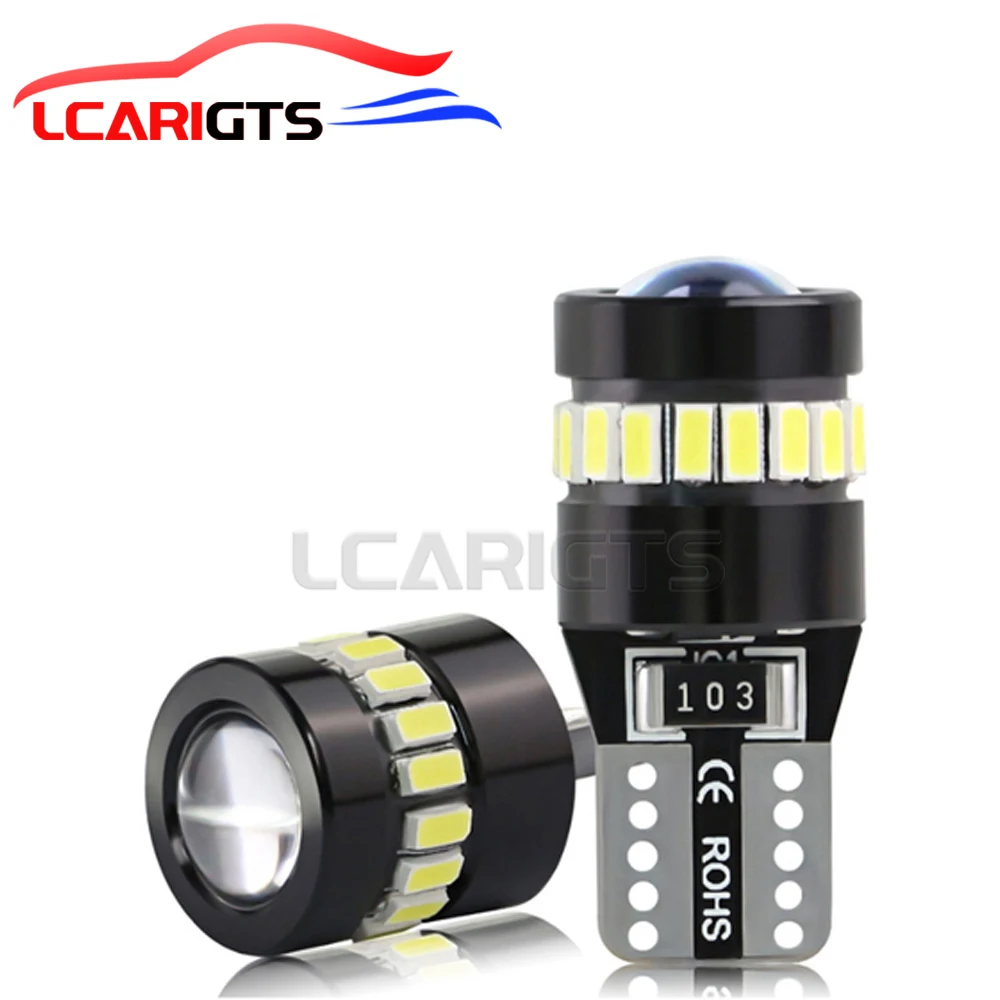 

2Pcs T10 W5W LED Bulbs 6000K White Light For Car LED Position Light Bulbs Interior Reading Lights High End Car Accessory