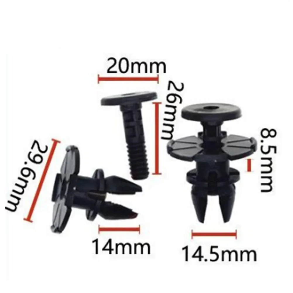 Spacer Clip Clip Car Interior Skirt Spacer 20 Pairs 27mm Black Door Fastener Moulding Clip For BMW 5 & 6 Series