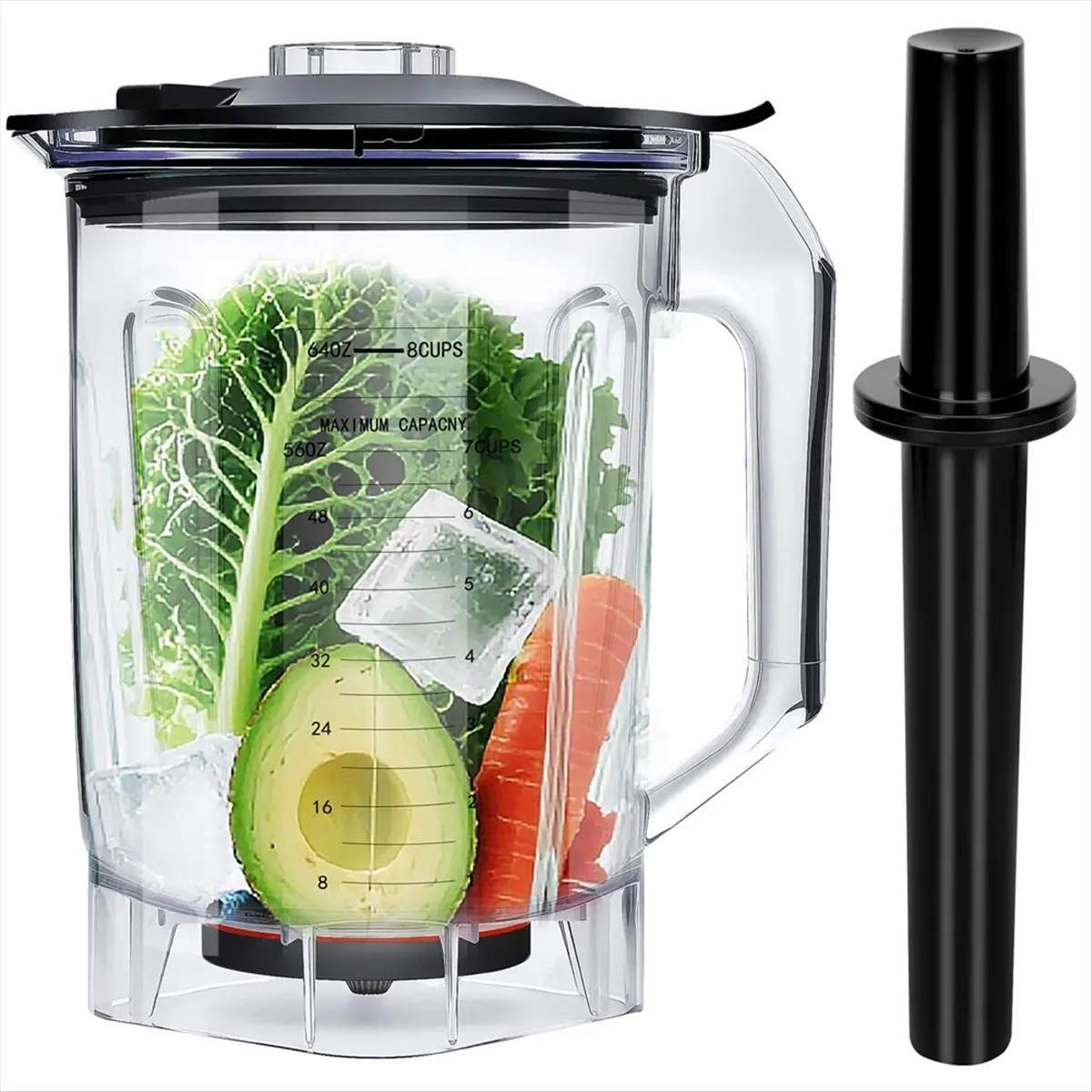 Perfect Fit Blender Pitcher Tamper for 5200 6300 VM0103 750 Container,for Classic/Explorian/Commercial Series,64OZ