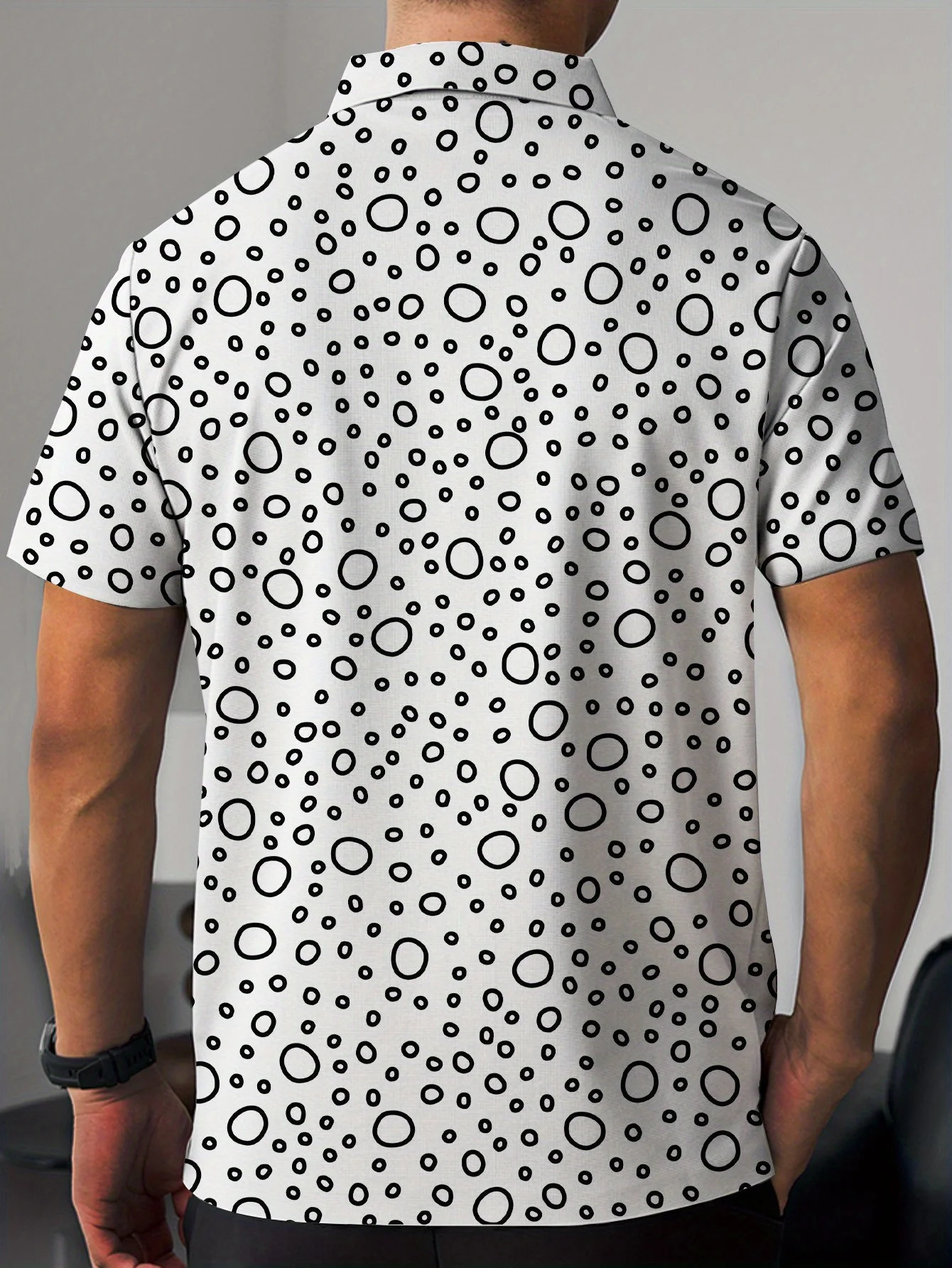 2026 Summer New Style Men's Short-Sleeved Polo Shirt With 3D Dots Pattern Print - Street Casual Fashion Style ropa hombre - view 4