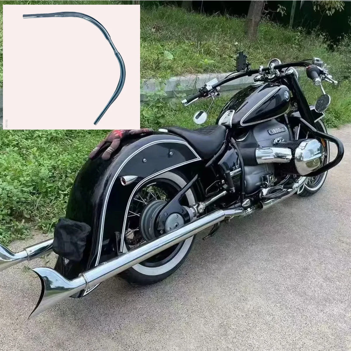 

Motorcycle Beach Bar 1-1/2" Handlebars For BMW R18 Motorcycle Steering Wheel