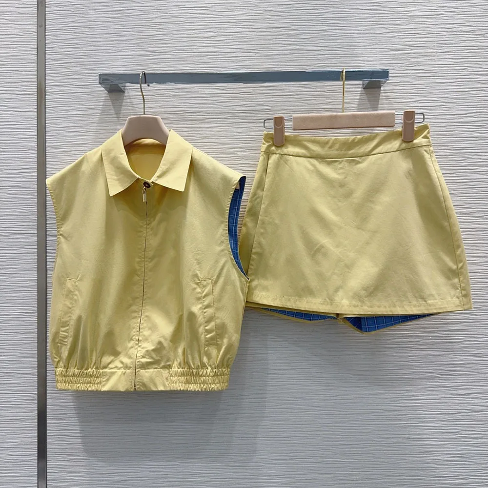 

High-quality 2026 new women's solid-color sleeveless top and shorts set, ideal for casual and fashionable daily wear xy2642029