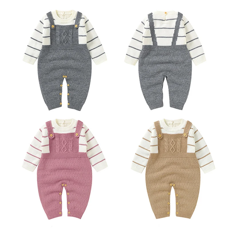 Baby Clothes New Autumn Winter Sweater Sets For Children Knitted Newborn Jumpsuits Casual Loungewear Infant Boys Girls Outfits