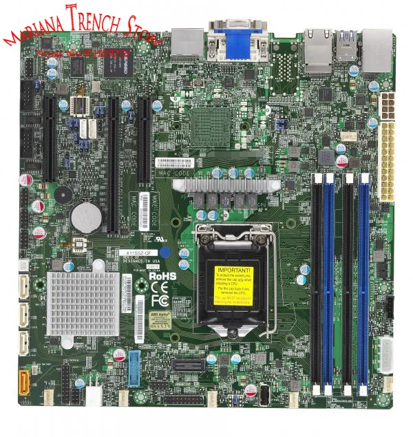 X11SSZ-F for Supermicro MicroATX Motherboard LGA1151 E3-1200 v6/v5  7th/6th Gen. Core i7/i5/i3 Series Dual GbE LAN IPMI