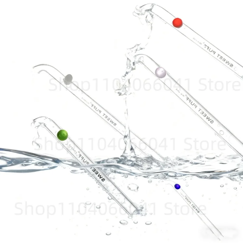 

30PCS 5.5inch Reusable GLAsS StRaW Borosilicate Cocktail Smoothies Coffee Juice Straws