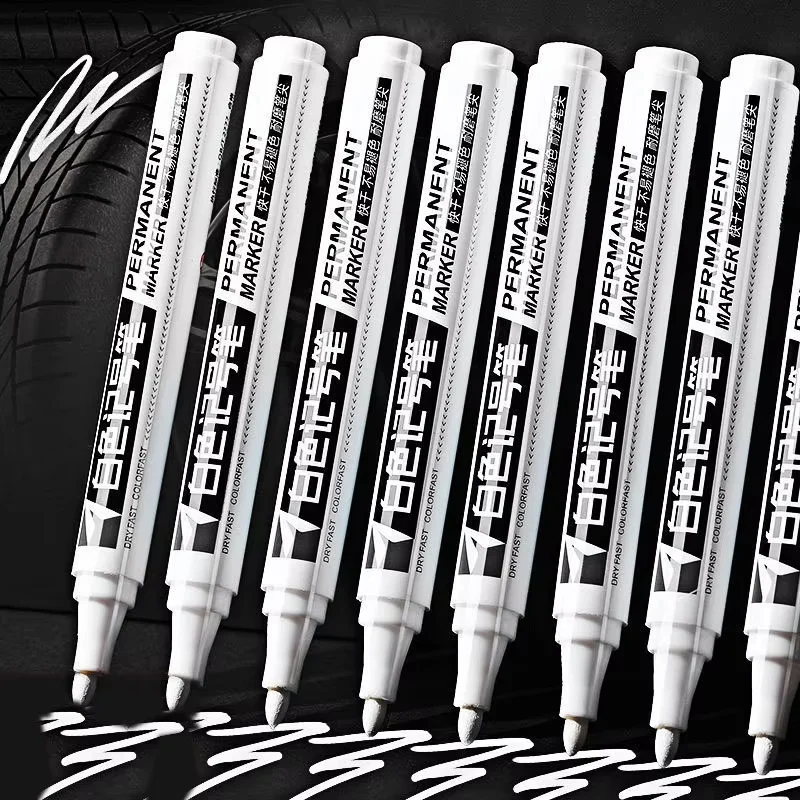 5Pcs Waterproof Metal Marker Pen Permanent White Paint Pens For DIY Art Painting Graffiti Pens Fabric Wood Leather Marker Pens