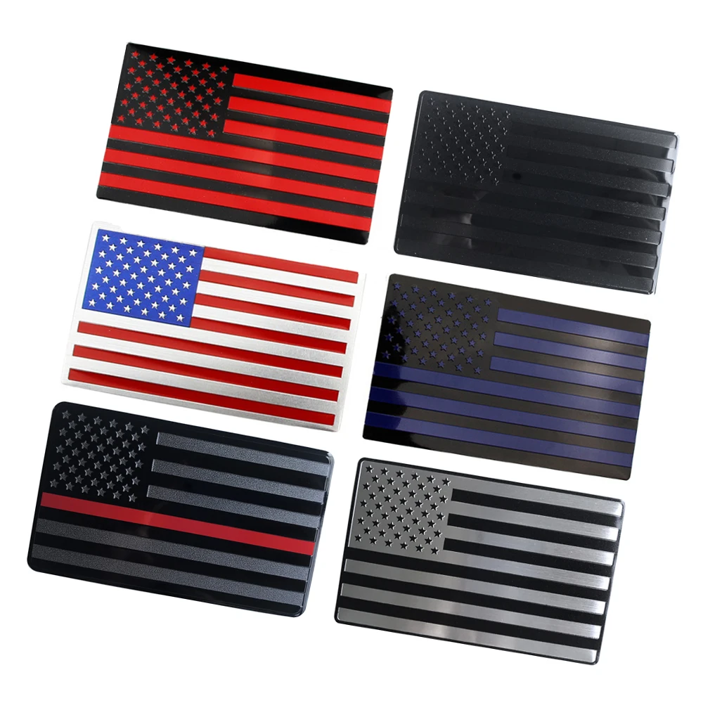 

2 Piece USA American Flag Metal Emblem Bike SUV ATV Motorcycle RV Car L&R Fender Door Trunk Tailgate Badge