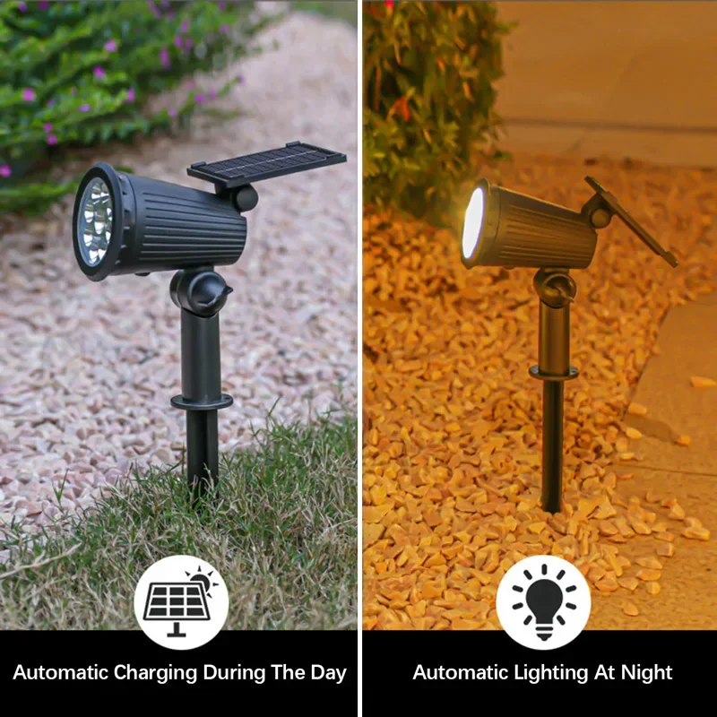 9 LED Solar LED Light Spotlights Outdoor IP65 Waterproof Lights Brightness for Garden Backyard Driveway Patio Decor