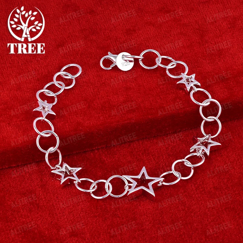 Exquisite Adorable 925 Sterling Silver Star Bracelet Women Nice Jewelry Birthday Anniversary Party Gift Accessories For Friends