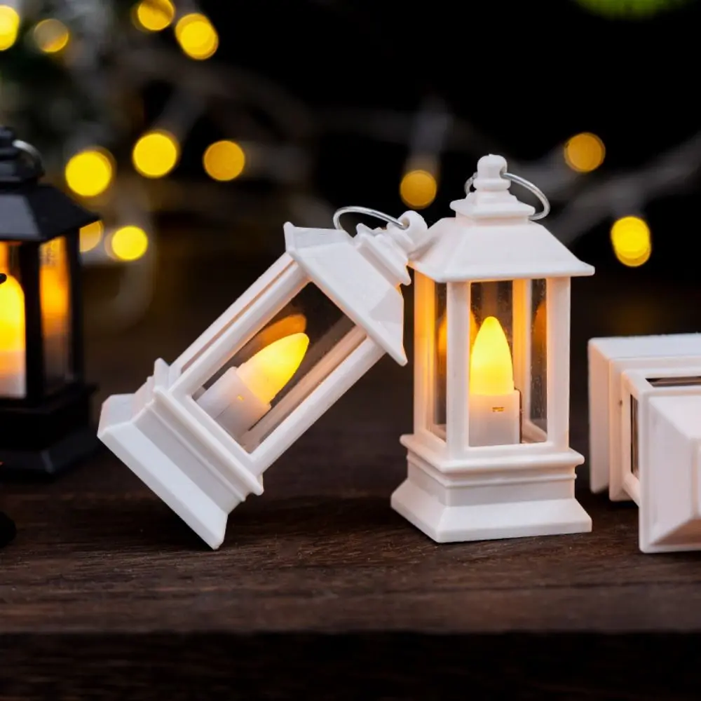 Retro LED Electronic Candle Light Flameless Warm Light Mini Square Night Lights Creative European Style Christmas Tree Decor