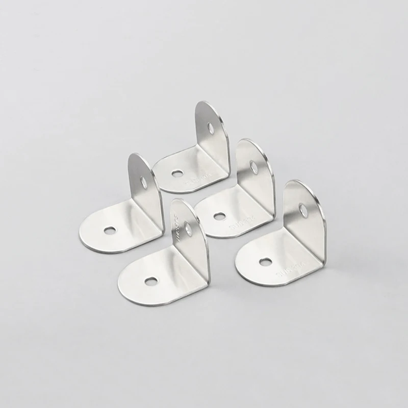 Toilet Cubicle HPL Board Accessories 10PCS Stainless Steel 304 Corner Brackets Joint Fastening 90 Degree Thickened Brackets