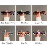 Vintage Small Cat Eye Sunglasses for Women Trendy Half-frame Sun Glasses Fashion Design Female Outdoor Shades Eyewear UV400 6