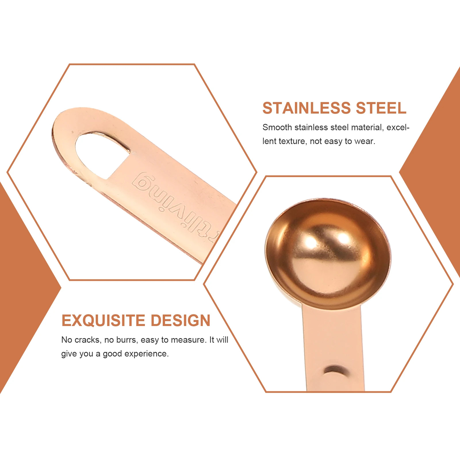 

1 set Stainless Steel Measuring Spoon Cup Set Accurate Size for Baking Cooking Space Saving Suitable for Home Restaurants Coffee