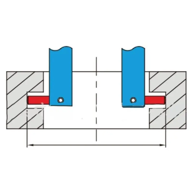 B62B-내부 외부 홈 계단 측정용 디지털 캘리퍼 액세서리 키트 8개 측정 포인트, 2개 클램프, 1개 렌치 도구