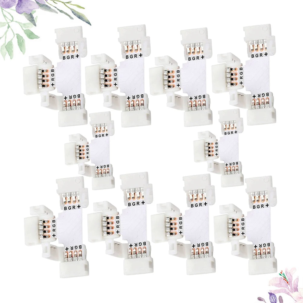 10pcs LED Light Strip Connector Buckle for Flexible Board No Soldering Quick Connection Lightweight Easy Storage Must Have