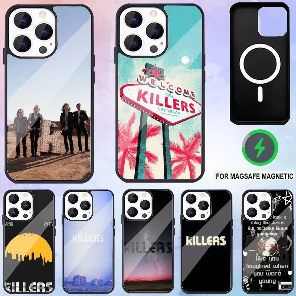 

B-band The K-Killers Phone Case For iPhone17,16,15,14,13,12,11 Plus,Pro Max Magnetic For Magsafe Wireless Charging