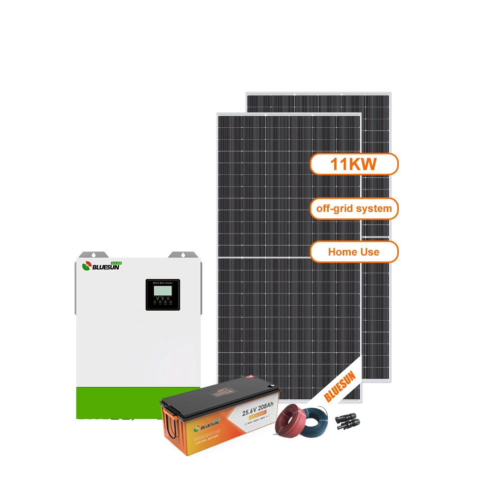 Bluesun Hybrid System Solar Kit 5Kw Off Grid Solar Power Energy System 10Kw Storage for Home and Commercial Solar Energy System