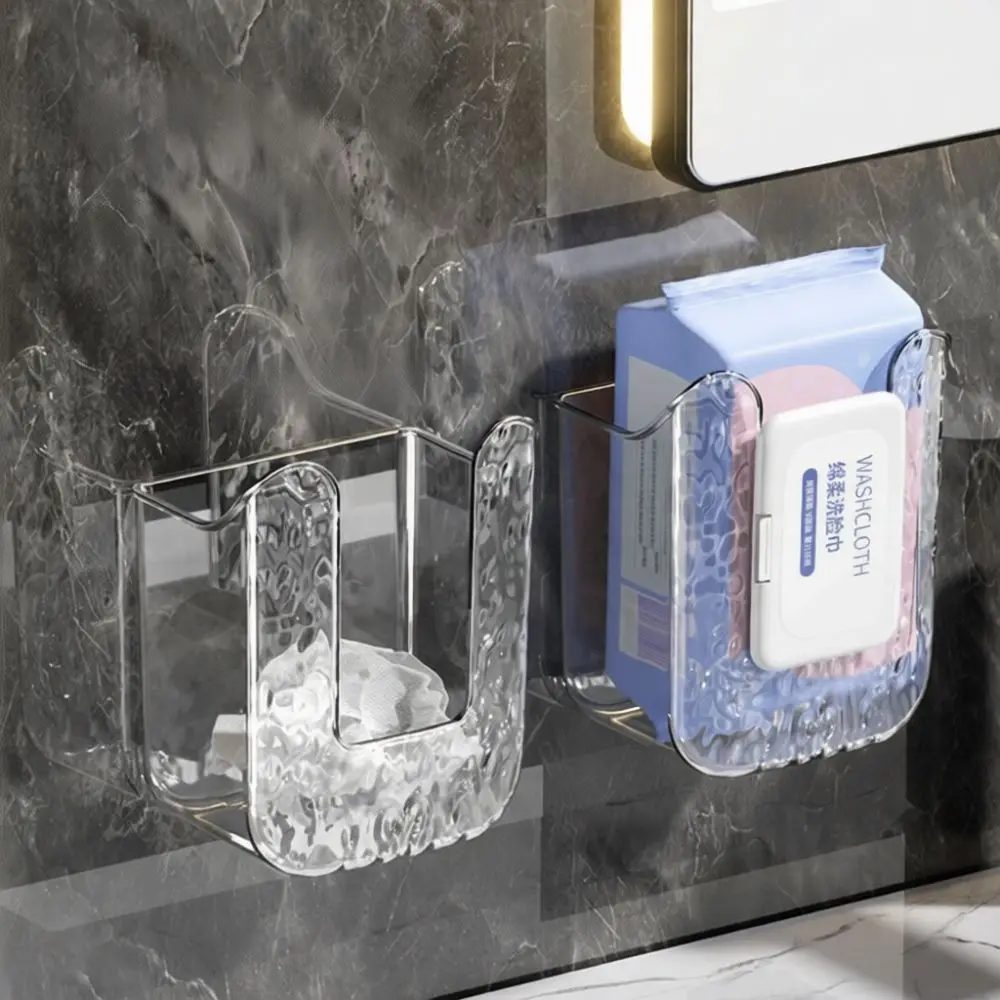 Modern Wall Mounted Tissue Dispenser Bathroom Paper Storage Box Kitchen Face Towel Organizer No Drill Adhesive Rack