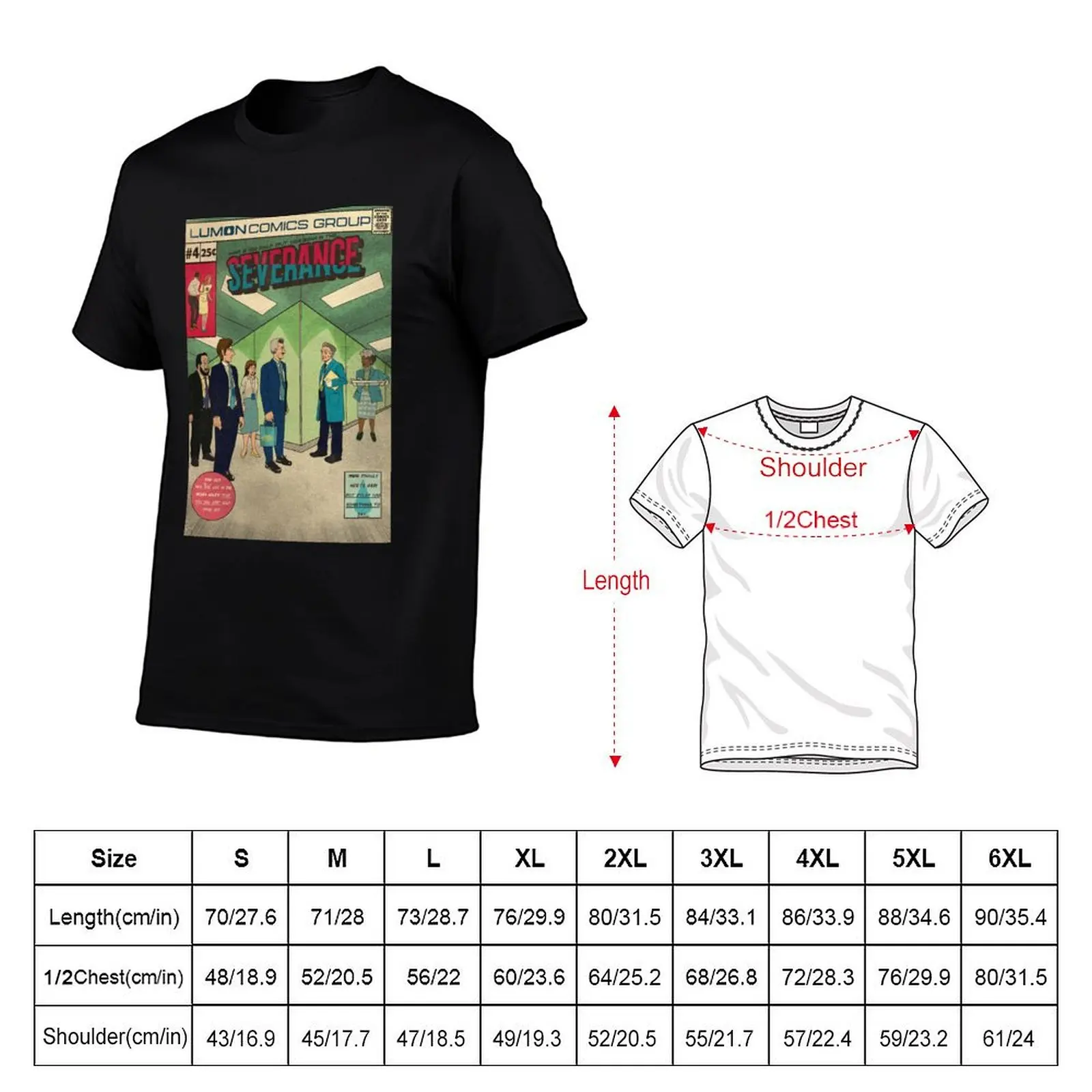 Lumon Comics Group #4 T-Shirt baggy shirts sublime oversized t shirt plain black t shirts men