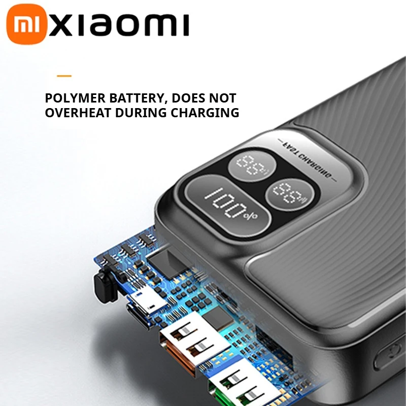 Xiaomi 10000mAh Portable Fast Charger Power Bank PD20 22.5W LCD Display With Type-C & USB-A Power Bank For Iphone Samsung Xiaomi