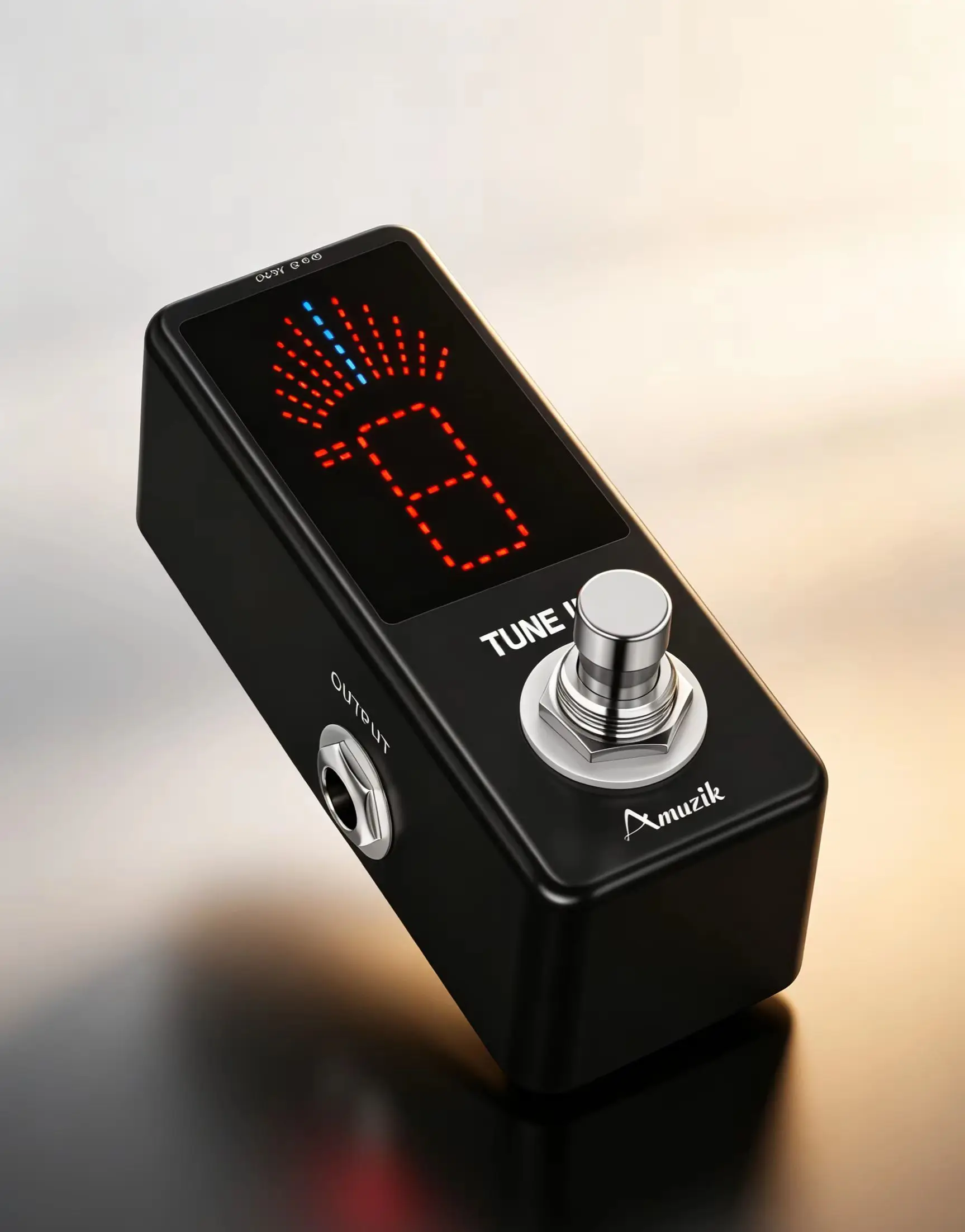 AMUZIK LT-910 Guitar Tuner Mini Chromatic Tuner Pedal Effect LED Display True Bypass Guitar Accessories for Electric Guitar Bass