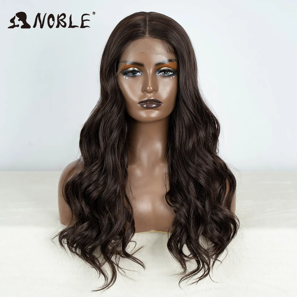 

Noble Cosplay Wig Synthetic Lace Front Wig Long Wavy 24" Glueless Wig Lace Wig For Women Lace Front Wig Brown Wig Lace Front Wig