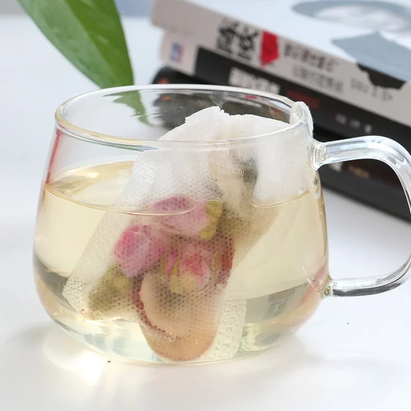 Disposable Tea Bags Filter Bags for Tea Infuser with String Heal Seal, Food Grade Non-woven Fabric Spice Filters 100PCS