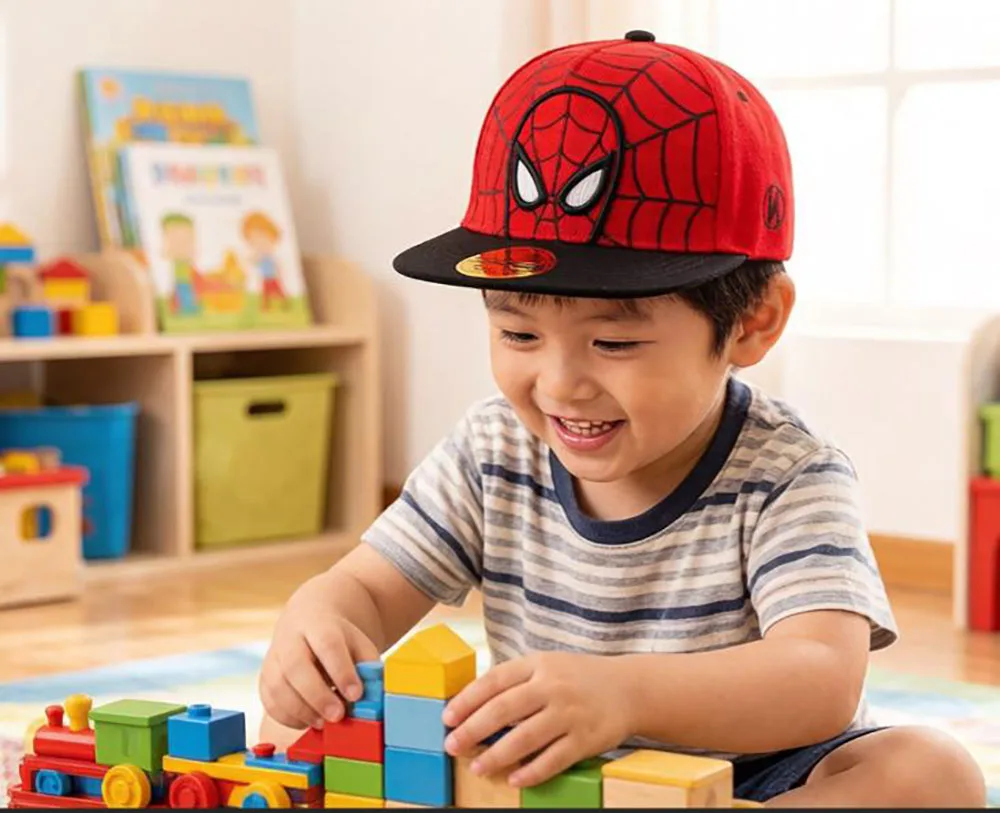 2026 HotAnime Cartoon Spiderman Hats for Kids Toddler  Baseball Cap Spring Snapback Hip Hop Adjustable Caps view 3