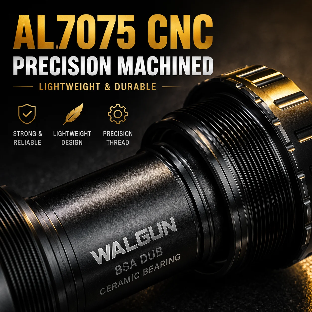WALGUN BSA DUB Keramik-Innenlager 29mm Spindel 68-73mm BSA-Gewinde AL7075 CNC Doppeldichtung Wasserdicht MTB Gravel Rennrad – Detail 4