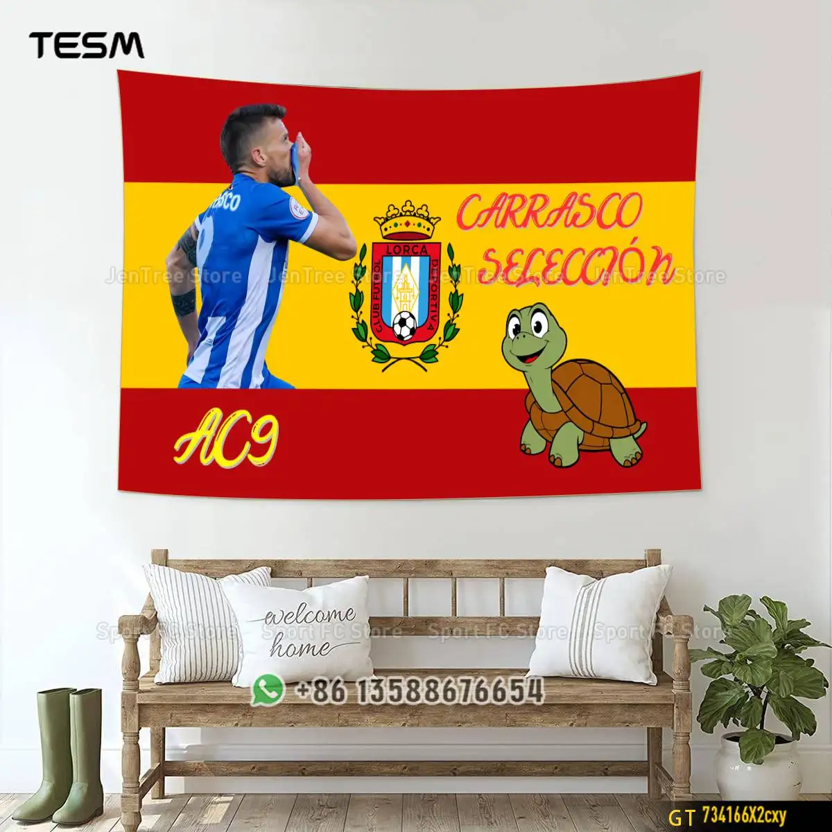 TESM 3D Print Competition Banners Fence Flags Wall Art Decorative Tapestries Hanging Freely Suitable Living Rooms  Bedrooms