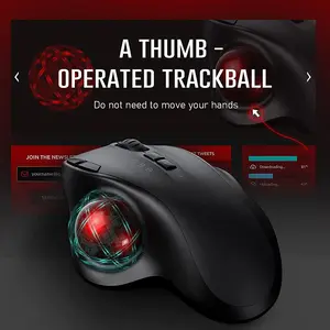 Mouse Nirkabel Trackball Mouse USB Bluetooth 2.4 G Isi Ulang Mouse Ergonomis untuk Komputer Android Windows 3 DPI Dapat Disesuaikan 6 trackball nirkabel penjualan terbaik - №