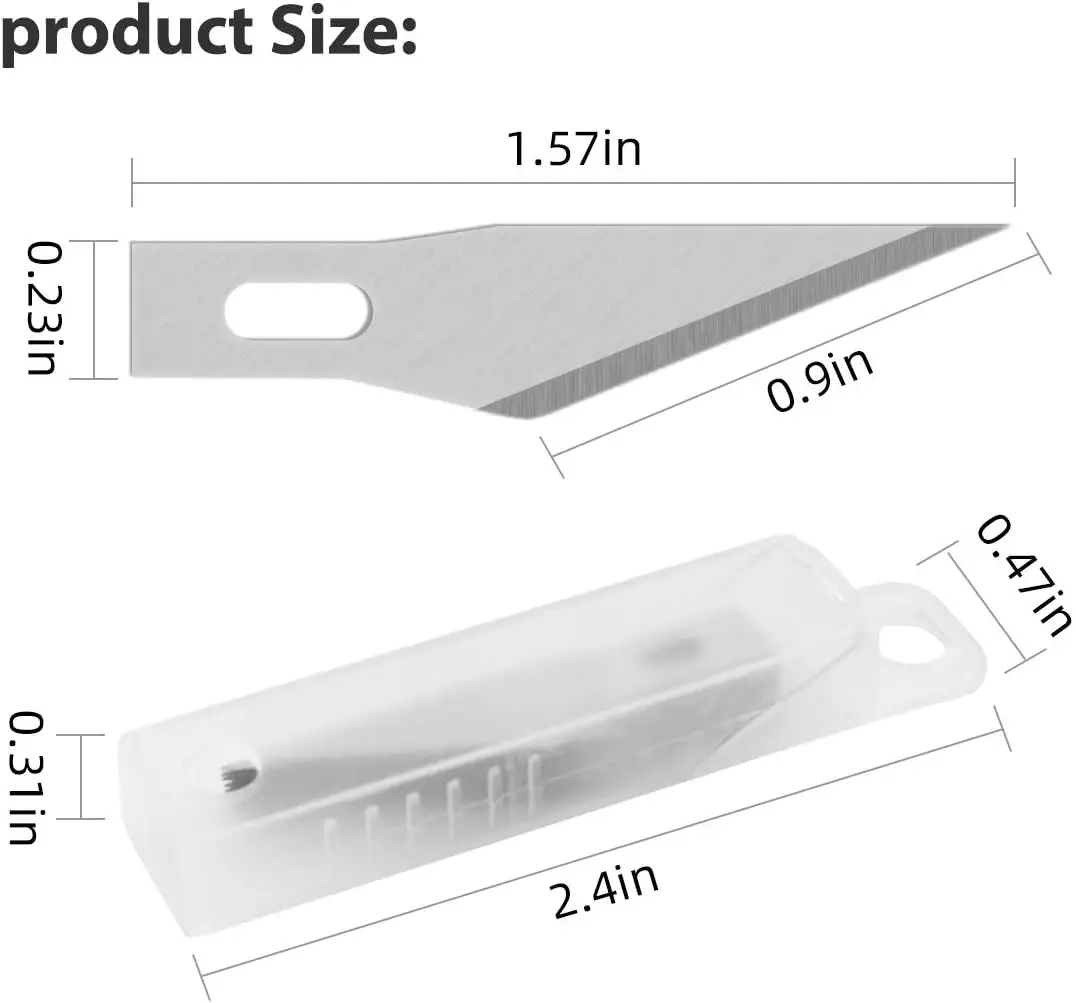 1 coltello artigianale (con set di lame in acciaio inossidabile da 11 pezzi), 1 righello in acciaio da 15 cm (per arte, scrapbooking, stencil)