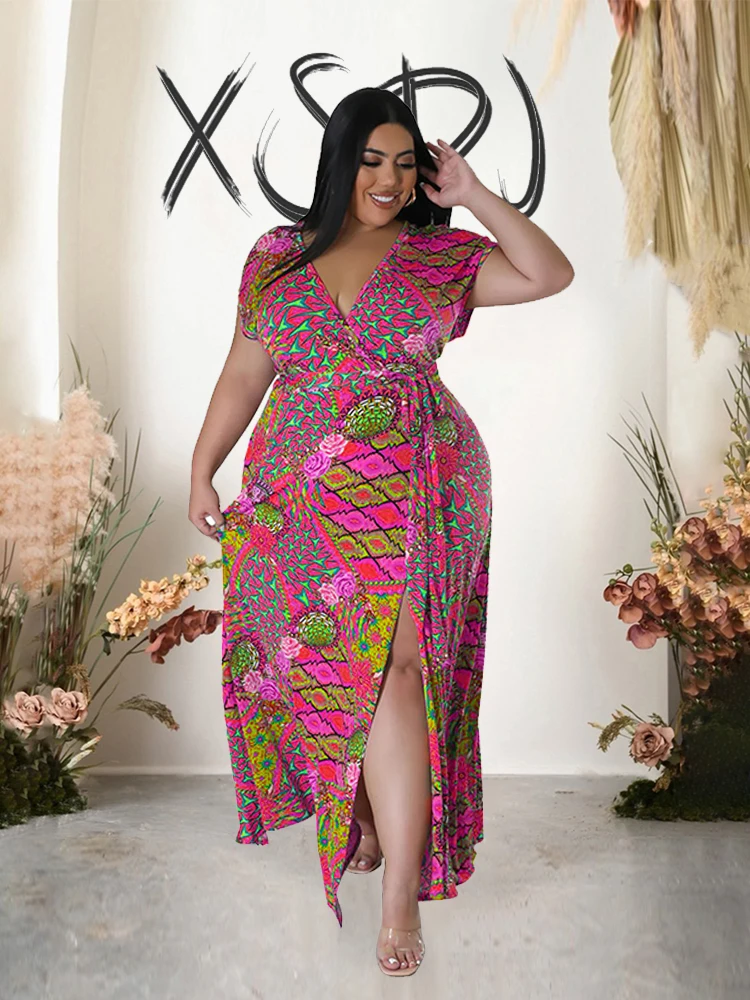 

Summer Dress Women Sexy New In Dresses with Floral Print Elegant and Beautiful Womens Dresses Plus Size Wholesale Dropshipping
