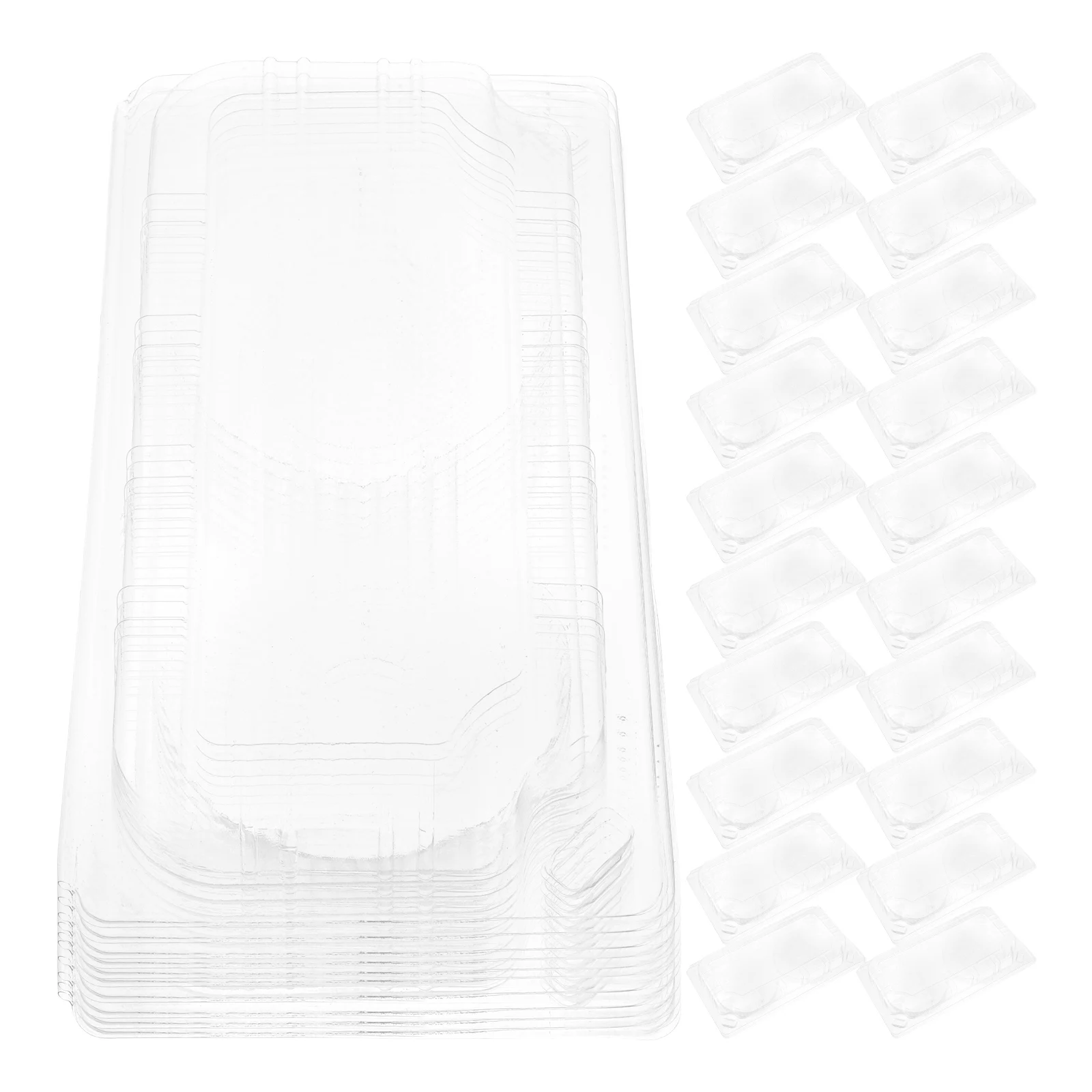 

100pcs Clear Egg Tart Packaging Boxes For Bakery Dessert Transparent Pet Material Large Capacity Food Packaging Containers
