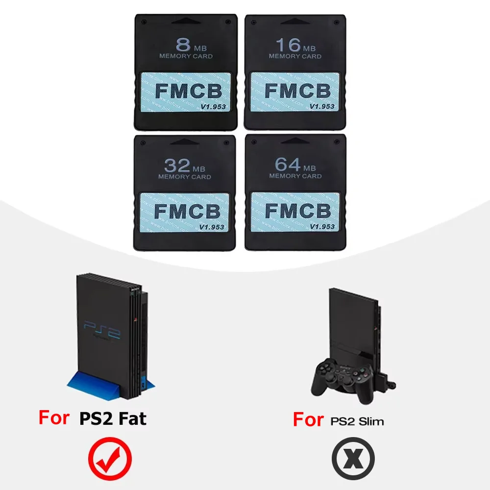 BitFunx V1.953 FMCB Free McBoot For PS2 Fat Consoles 8MB/16MB/32MB/64MB OPL/HD Loader Program Card Memory Card For Playstation2