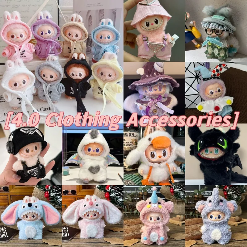 Nuevo Conjunto de Sudadera con Capucha y Mono de Animales de la Serie The Monsters Pin Love Spring in the Wild para Mini Labubu 4.0, Accesorios de Regalo