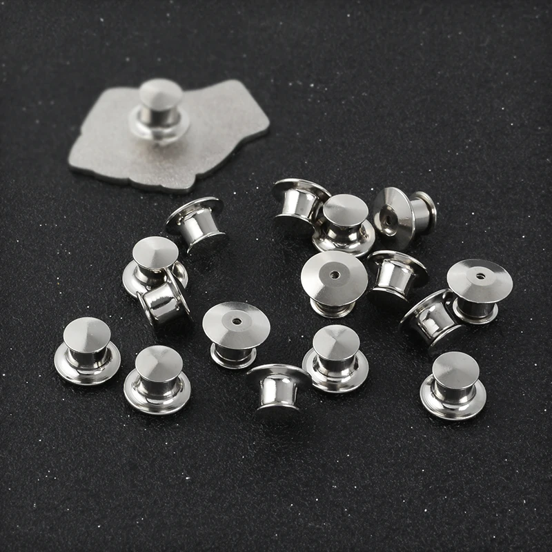 5-10 pieces/pack Safety Brooch Lock Locking Clasp Metal Pins Back Button Buckle Bulk Pin Keepers Brooch base Jewelry Accessories