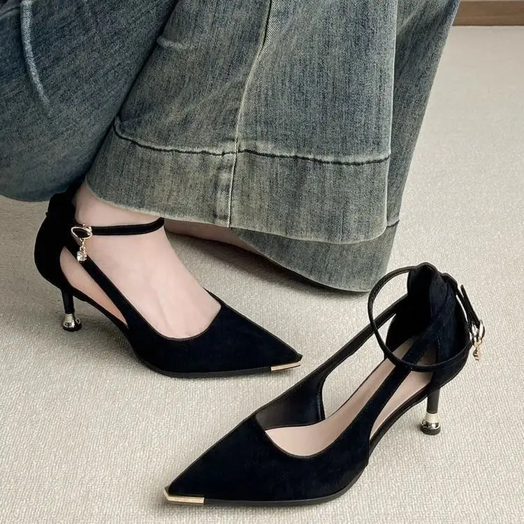 New Trend Height Increasing Summer Sandals Women Sexy Pointed Toe Stiletto High Heels 2026 Show Legs
