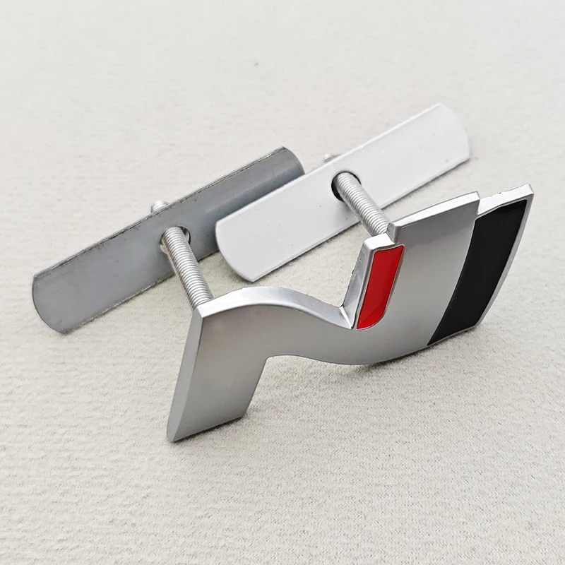 3D Metall NLine N Logo Heckklappen-Emblem Frontgrill-Abzeichen Aufkleber für I20 I30 Sonata Kona Elantra Tuson Auto-Aufkleber