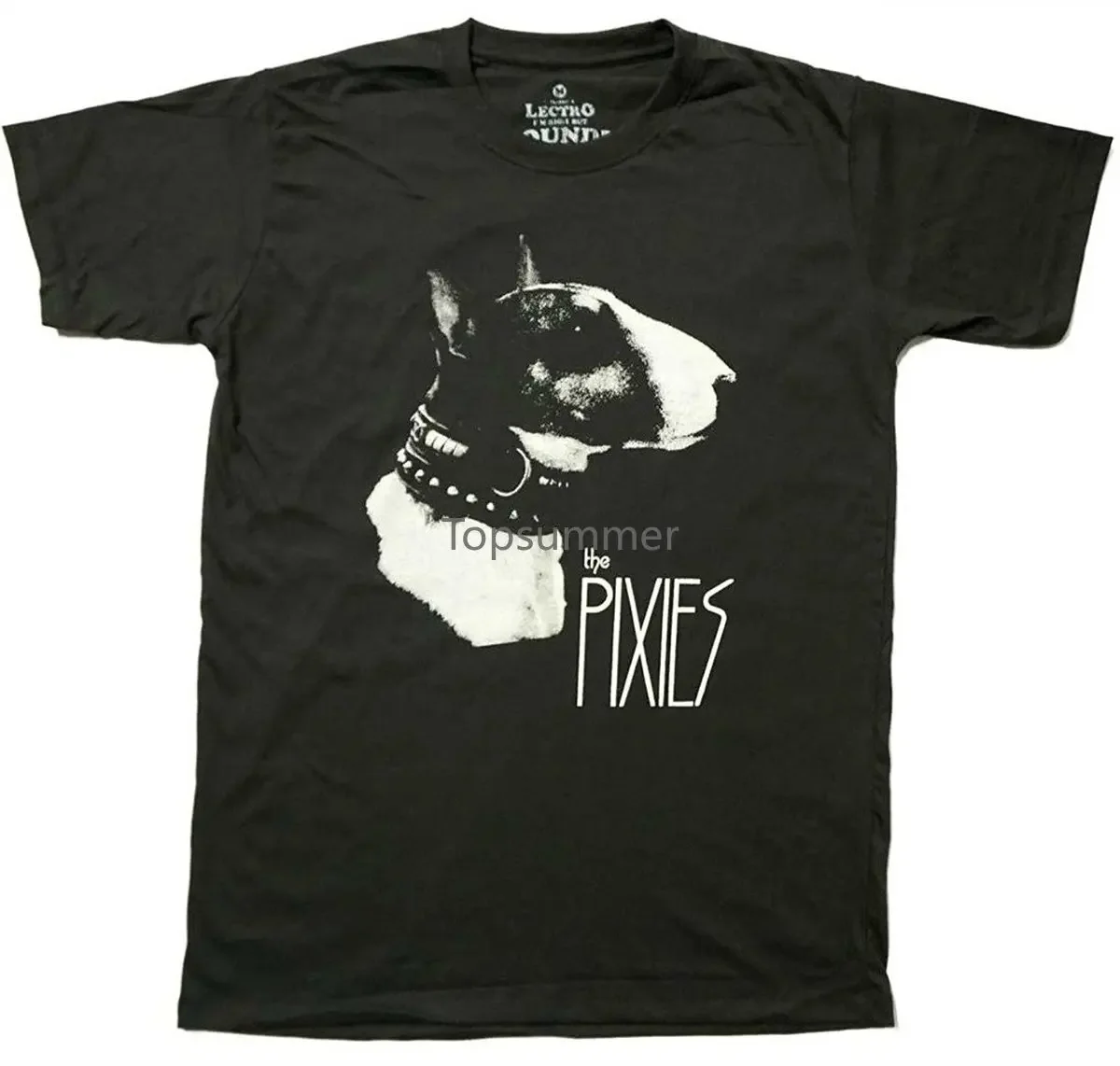 Camiseta de manga corta con estampado divertido de Lectro Men\'s The Pixies, camisa de banda americana de Rock, Estilo negro, talla grande