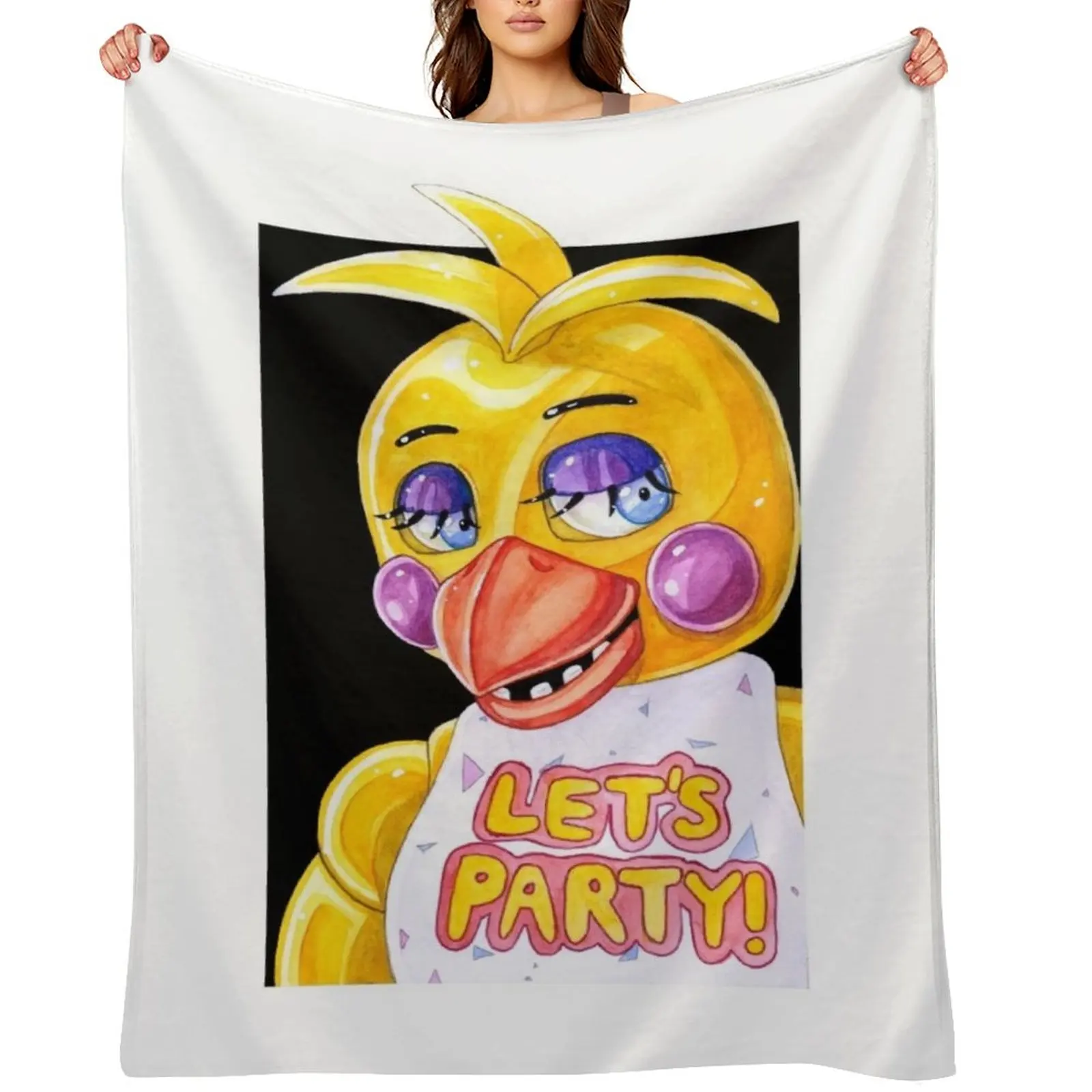 Toy Chica Throw Blanket funny gift Custom Soft Big Blankets For Sofas Blankets