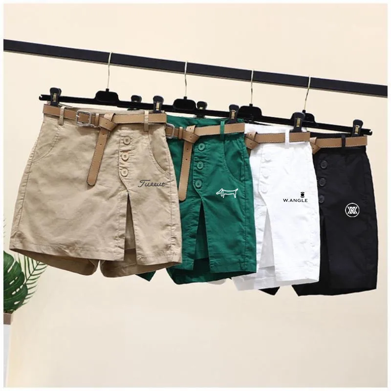 

여성골프반바지 Pure Cotton Casual Shorts Women Golf Wear 2024 Summer New Korean Golf Shorts Fashion A-word Skirt Women's Golf Clothes